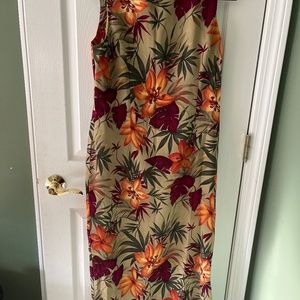 Floral print  sleeveless long dress